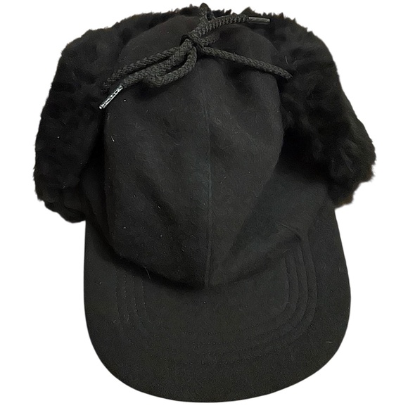 C.C. Filson Double Mackinaw Wool Black Shearling Cap Small Outdoors Heritage